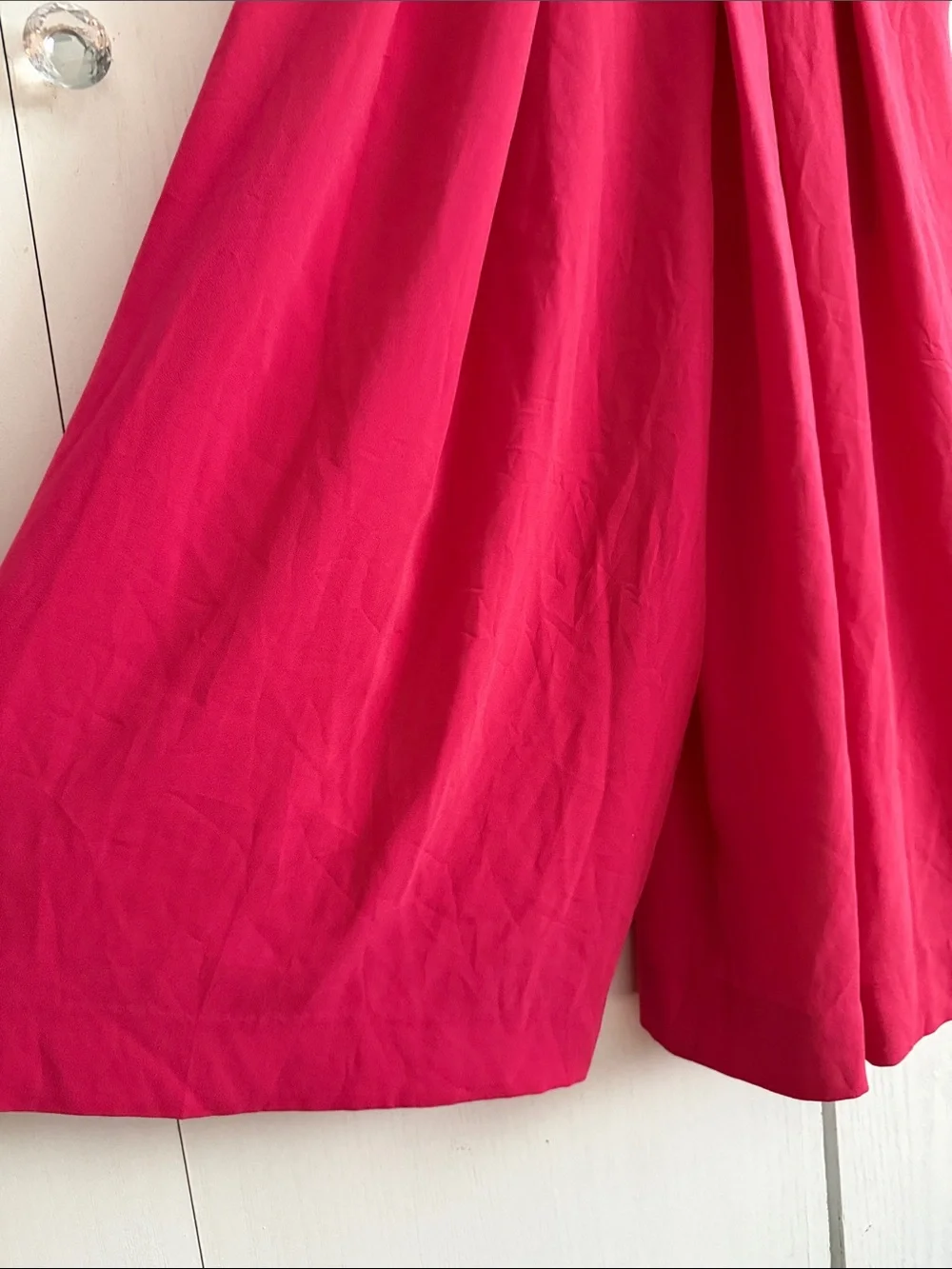 J.Crew Drapey Tie-Shoulder Jumpsuit Wide Leg Fuchsia/Pink Sleeveless Sz 4 Formal